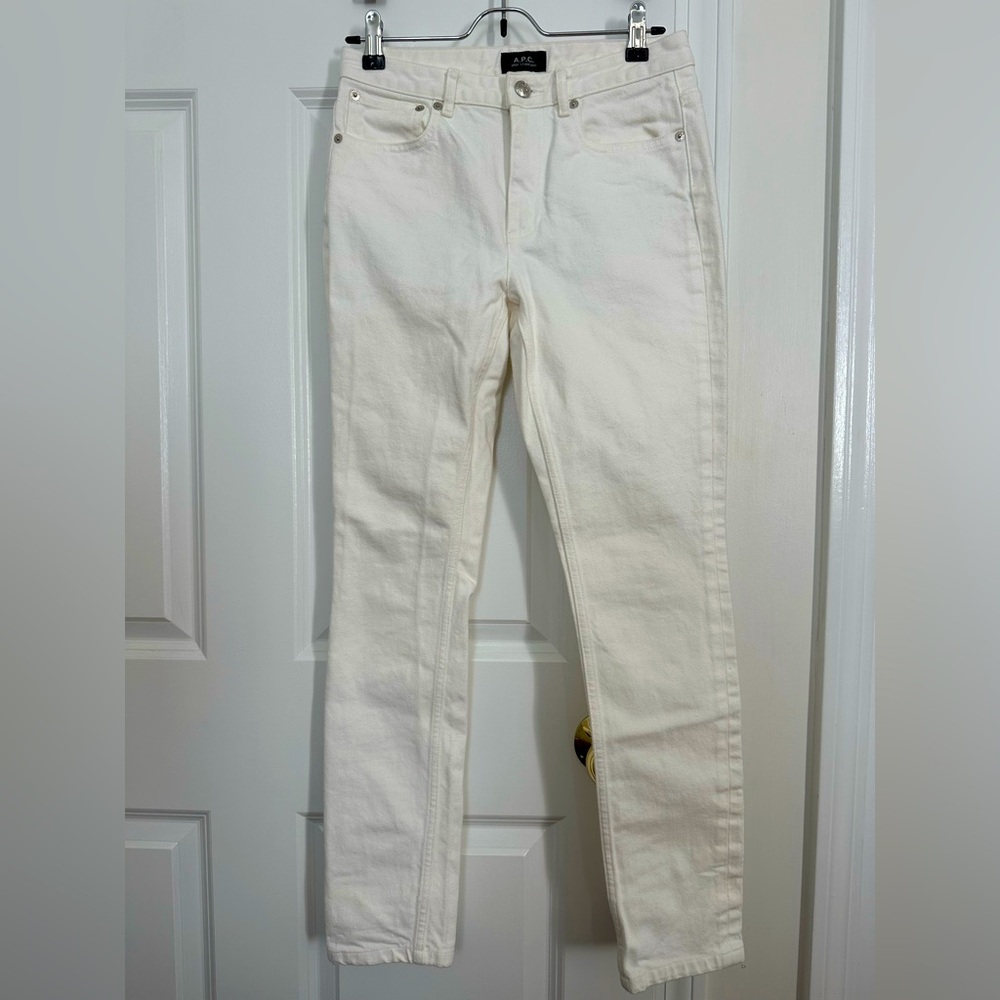 A.P.C. High Standard Ecru Skinny Jeans Size 27